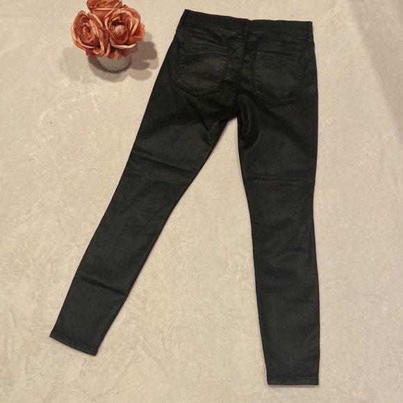 EXPRESS NWT Shiny Black Size 4 Mid Rise Ankle Legging MSRP $98 - Picture 11 of 13